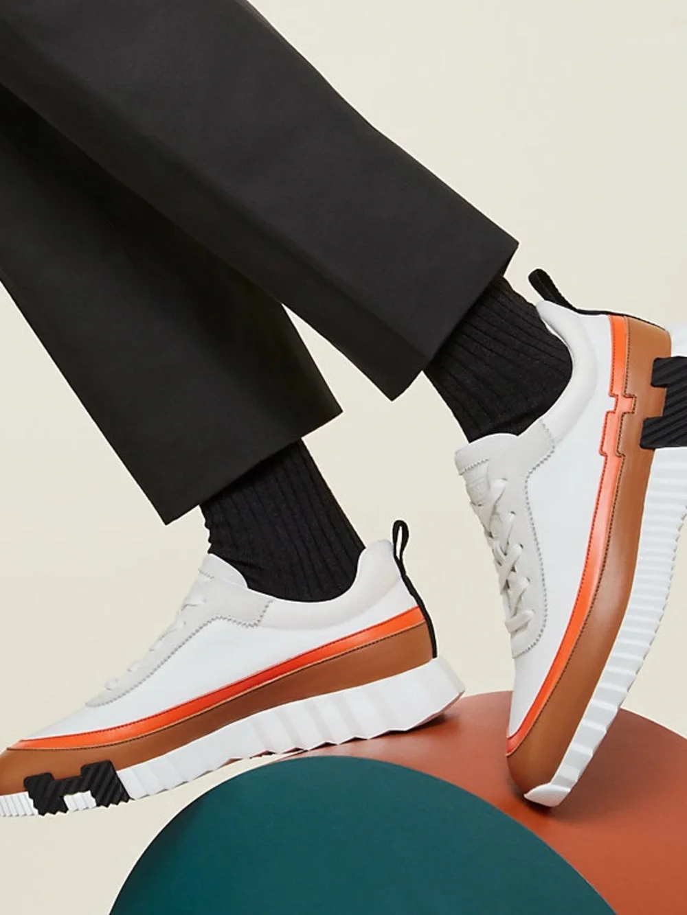 NEW!!! Hermes Bouncer Sneaker in the Multicolor blanc size 45 EU Authentic 1750$